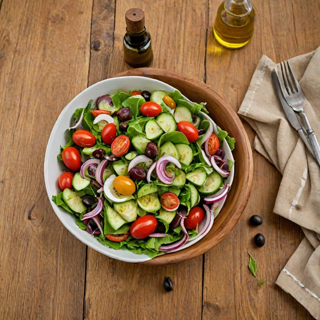 Sałata do obiadu z oliwą: prosty przepis na zdrową surówkę